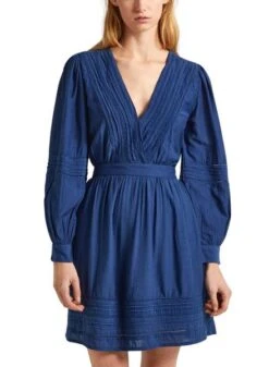 Robe Pepe Jeans Susi Bleue Pour Femme -Jolie Boutique gallery M163236 3