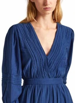 Robe Pepe Jeans Susi Bleue Pour Femme -Jolie Boutique gallery M163236 4