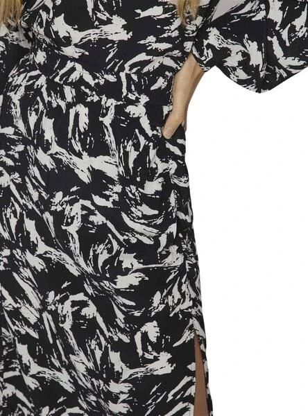 Jupe Vila Viboa Noire Et Blanc Pour Femme 3 Jupe Vila Viboa Noire Et Blanc Pour Femme – Image 3