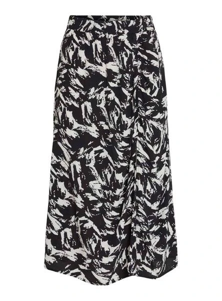 Jupe Vila Viboa Noire Et Blanc Pour Femme 4 Jupe Vila Viboa Noire Et Blanc Pour Femme – Image 4