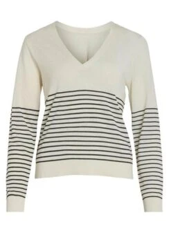 Maillot Vila Viabella Col En V à Rayures Noir Femme -Jolie Boutique gallery M163497 RF6qq4y7