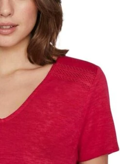 Chemise Vila Viamer V-Neck Rose Pour Femme -Jolie Boutique gallery M163514 TkLUMh5W