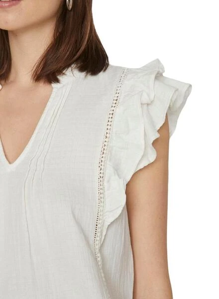 Top Vila Tovan Blanco Pour Femme 6 Top Vila Tovan Blanco Pour Femme – Image 6