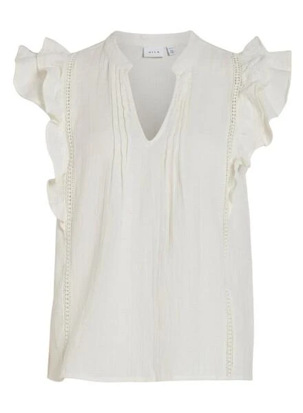 Top Vila Tovan Blanco Pour Femme 2 Top Vila Tovan Blanco Pour Femme – Image 2