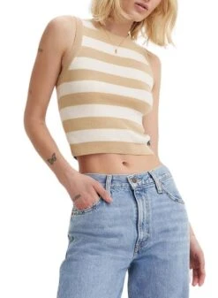 Top Levis Ocean Beige à Rayures Pour Femme -Jolie Boutique gallery M163893 3