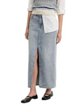 Jupe Levis Colonne De Cheville Bleu Pour Femme -Jolie Boutique gallery M164044 4