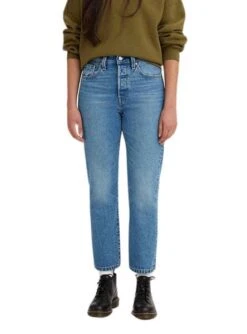 Pantalon Jeans Levis 501 Crop Denim Pour Femme
