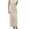 Robe Ecoalf Cercis Beige Pour Femme