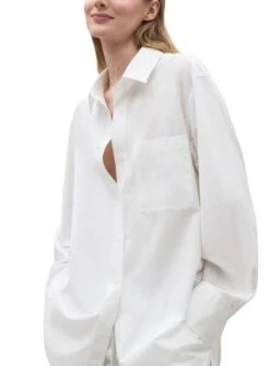 Chemise Ecoalf Andrea Blanc Pour Femme -Jolie Boutique gallery M164089 3