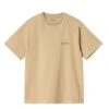 Camiseta Carhartt American Script Beige Pour Femme.