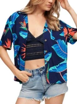 Chemise Superdry Beach Bleu Pour Femme
