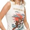 T-shirt Superdry Tatto Rhinostone Blanc Pour Femme