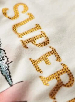 T-shirt Superdry Tatto Rhinostone Blanc Pour Femme -Jolie Boutique gallery M164828 gVpM4cm8