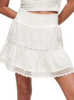 Jupe Superdry Ibiza Blanc Pour Femme.