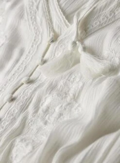 Robe Superdry Brodée Blanche Pour Femme -Jolie Boutique gallery M164835 3gJz4USO