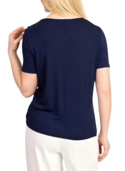 Camiseta Naf Naf Love Bleu Marin Pour Femme -Jolie Boutique gallery M165300 I6DdqqL2