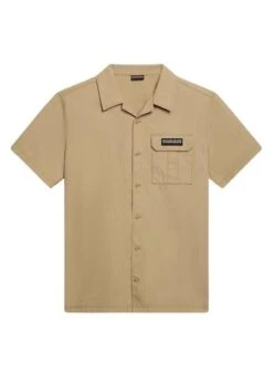 Chemise Napapijri Boyd Beige Pour Homme Et Femme
