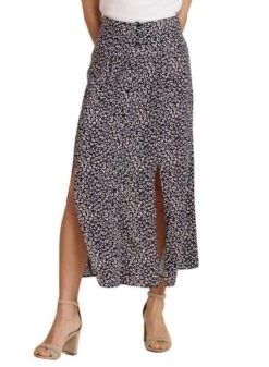 Jupe Naf Naf Print Marine Pour Femme