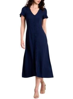 Robe Naf Naf Boutons Marin Pour Femme