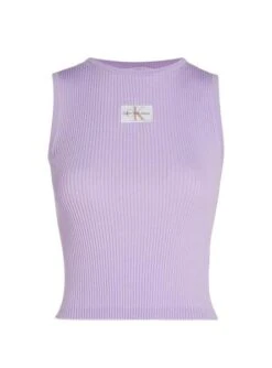 Top Calvin Klein Jeans Étiquette Tissée Violette Pour Femme -Jolie Boutique gallery M166040 f3DaHqP3